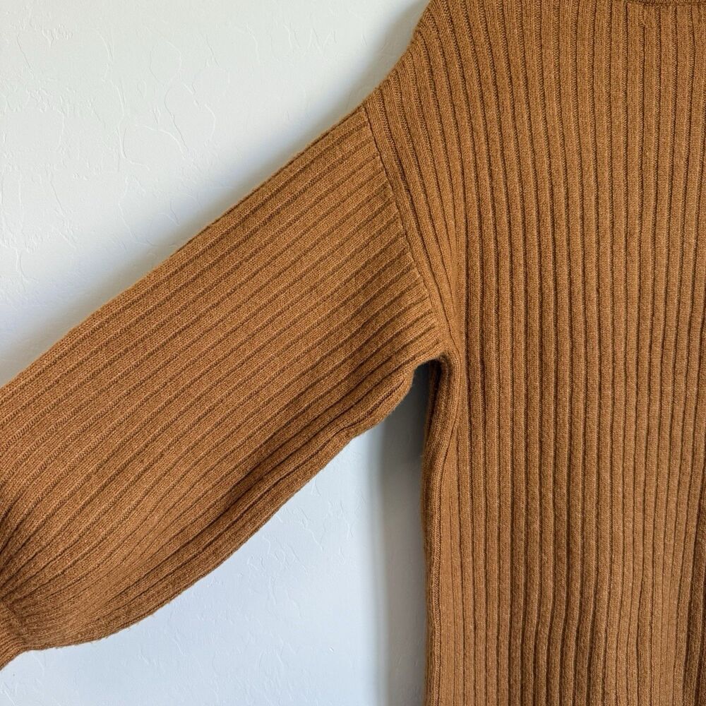 Rachel Parcell Wool Blend Balloon Sleeve Sweater Dress Size S Fall Pumpkin Spice - Picture 8 of 15